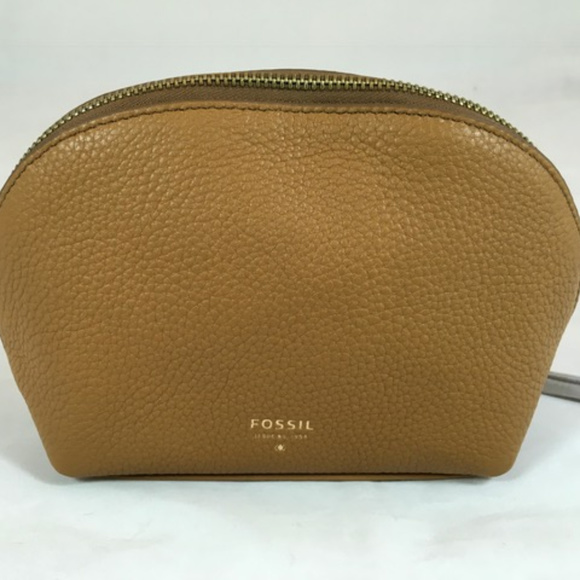Fossil Accessories - NWT Fossil Leather Cosmetics Case in Camel